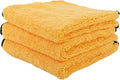 Chemical Guys Professional Grade Premium Microfiber Towels for Cars, Gold, 16" x 16", Ultra-Soft and Scratch-Free Car Detailing Cloths for Trucks, Motorcycles, and More - 3 Pack