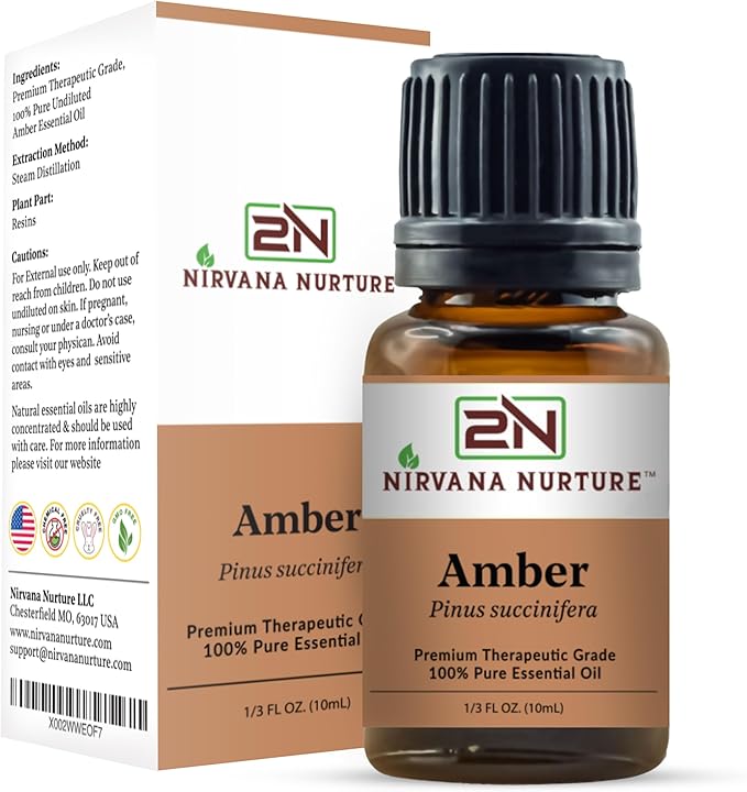 Amber Essential Oil 100% Pure Premium Therapeutic Grade, Undiluted