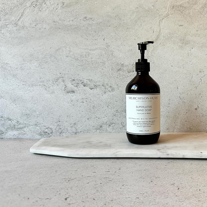 Murchison-Hume Luxury Vegan Hand Soap with Pump Dispenser, Moisturizing Hand Wash, SLS, Paraben & Cruelty-Free, 17oz (Australian White Grapefruit)