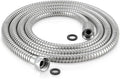 79 Inch Extra Long Stainless Steel Shower Hose - Flexible & Wear-Resistant with Chrome shower head with hose Plated Nut & Insert