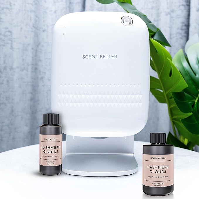 Scent Better Cashmere Clouds Aroma Essential Oil Blend: an Aromatherapy Blend of Cedar, Vanilla, and Amber for Ultrasonic Diffusers & Nebulizers (2 Fl Oz, 60 mL)