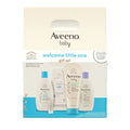 Aveeno Baby Welcome Little One Gift Set, Skincare Set with Nourishing Body Wash & Shampoo, Calming Bath Wash, All Over Wipes, Daily Moisturizing Lotion, & Balm, 5 Items