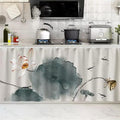 SK Studio Short Curtains for Kitchen, Cabinet Shelf Dust-Proof Blackout Tier Cafe Curtain Under Sink Skirt for Bathroom Laundry Room Style 18, 27.6" W x 27.6" H
