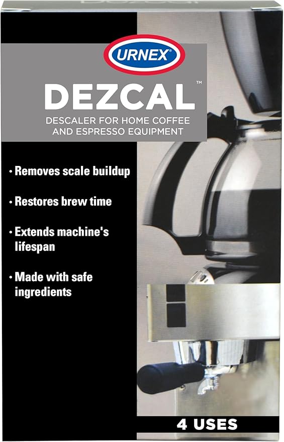 Descaling Powder Solution - 4 Uses - Activated Scale Remover for use with Keurig 1.0/2.0, Home Coffee and Espresso Machines, Kettles, Garment Steamers