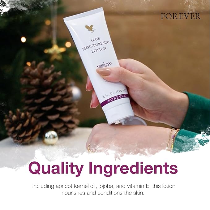 Forever Living - Aloe Moisturizing Lotion, Deep Hydration with Aloe Vera, Collagen, and Elastin, for Hands and Body, 4 fl oz