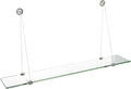 Spancraft Glass CR-4.75x30-Brushed Steel Crane Glass Shelf, Brushed Steel, 4.75" x 30"