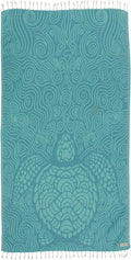 Sand Cloud Turkish Beach Towel - Sand Free - 100% Organic Turkish Cotton Yarn - Quick Dry Towel for Beach, Picnic, Blanket or Bath Towel - As Seen on Shark Tank - Marine Life (Swirl Turtle)