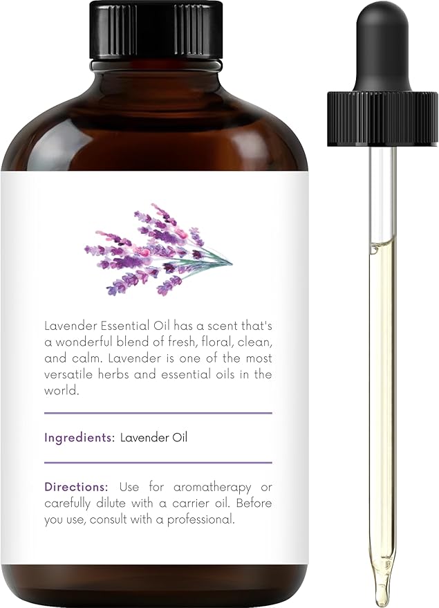 Handcraft Blends Lavender Essential Oil – Huge 4 Fl Oz – 100% Pure and Natural – Premium Grade Essential Oil for Diffuser and Aromatherapy, Skin, Massage, Candle and Soap Making Fragrance