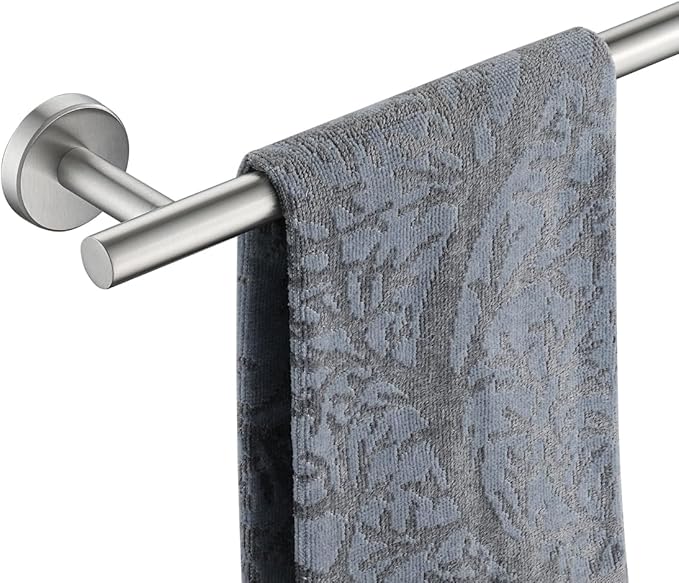 JQK Bath Towel Bar, 33 Inch 304 Stainless Steel Thicken 0.8mm Single Towel Rack for Bathroom, Towel Holder Brushed Finished Wall Mount, Useable Length 30 Inch, TB110L30-BN