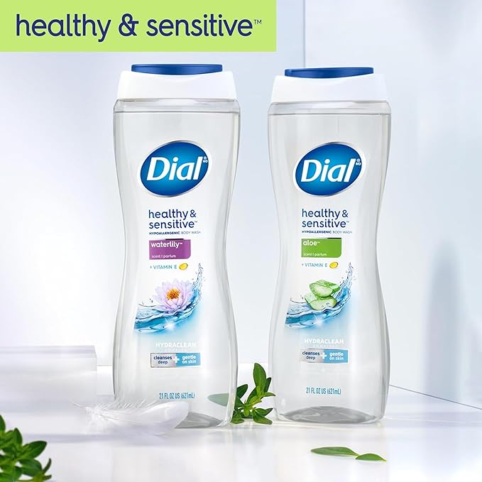 Dial Body Wash, Healthy & Sensitive Aloe Scent, 23 fl oz, Pack of 3