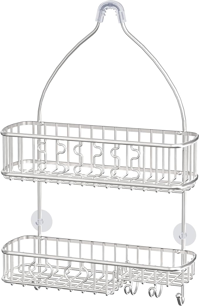 Simple Houseware Stainless Steel Bathroom Hanging Shower Head Caddy Organizer (26 x 16 x 5.5 inches)