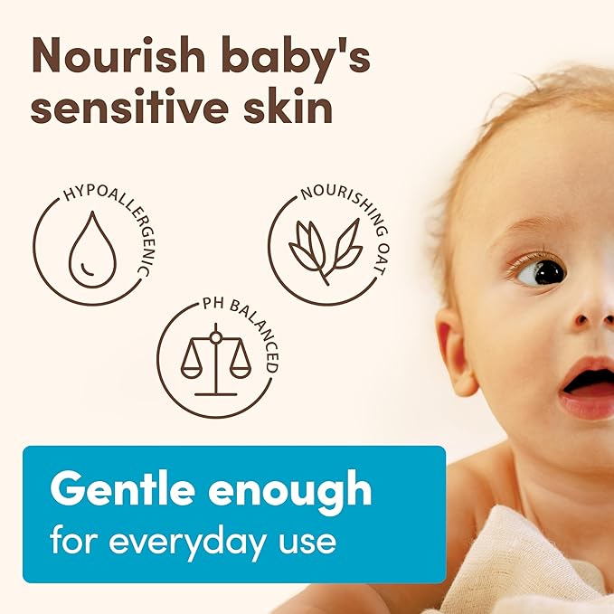 Aveeno Baby Daily Care Gift Set with Oat Extract & Prebiotic Oat, Contains Daily Moisturizing Body Lotion & Gentle 2-in-1 Baby Bath Wash & Shampoo, Hypoallergenic & Paraben-Free, Two Pack