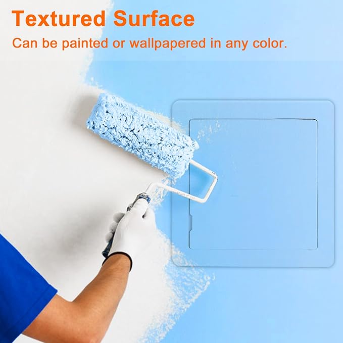 Suteck Plastic Access Panel for Drywall Ceiling 16 x 16 Inch Reinforced Plumbing Wall Access Doors Removable Hinged White