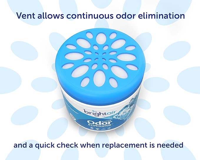 Bright Air 14 oz. Super Odor Eliminator, For Medium-Size Spaces, Cool & Clean Scent, Case of 6,Air Freshener, Natural Essential Oils, Lasts Up to 90 Days Each