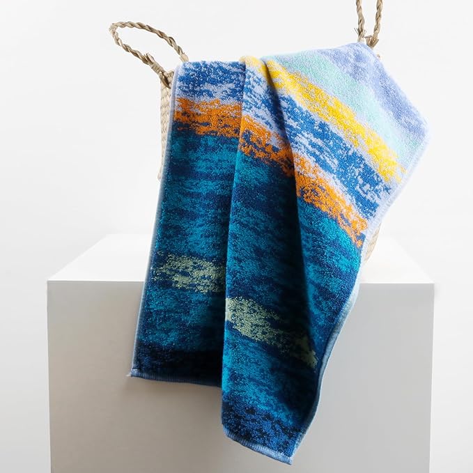 SEMAXE 12 Pack Hand Towels for Bathroom, 100% Cotton Towels with Hanging Loops, Soft & Absorbent, Hand Towel Set for Gym, Shower, Hotel, Spa and Kitchen, Colorful Towel - The Starry Night Collection