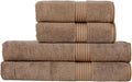Christy Supreme Hygro 4 Piece Towel Set | Mocha | 100% Luxury Supima Cotton | Ultra Soft | Super Absorbent | 650GSM |2 Bath Sheets 2 Hand Towels