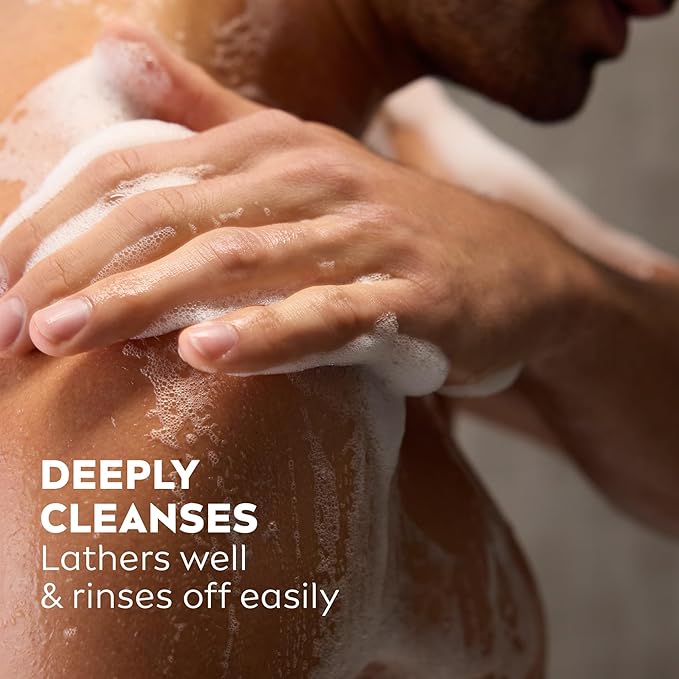 NIVEA Men Active Clean Body Wash with Natural Charcoal for Normal to Oily Skin, 3-in-1 Charcoal Body Wash, Face and Hair, Draws Out Dirt and Impurities, 16.9 Fl Oz Bottle, Pack of 3