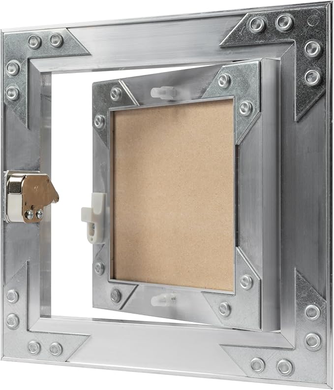 6" x 6" Inch Aluminum Drywall Access Panel - Service Shaft Door - Plumbing, Electricity, Heating, Alarm Wall Inspection hatch for Drywall - Bathroom Service Access Hole Cover