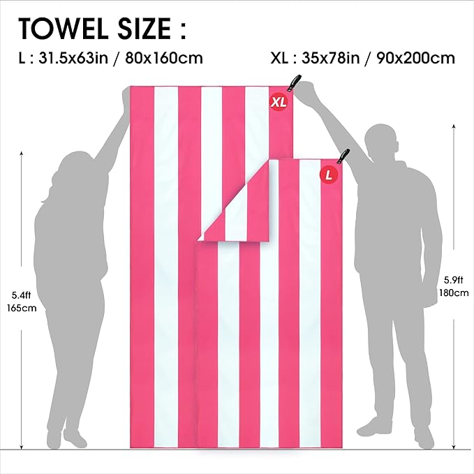 4Monster Microfiber Beach Towel Quick Dry,Super Absorbent Lightweight Travel Towel for Swimmers, Sand Free Camping Towel, Beach Towels for Pool,Swim,Water Sports,Yoga