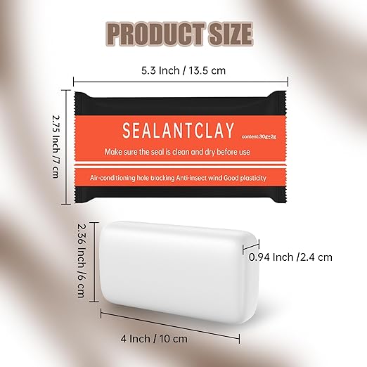 10-Pack Premium Waterproof Wall Repair Sealing Clay Duct Seal Ideal for Wall Hole Repair, Air Conditioning and Drainage Pipes Quick and Easy Solution