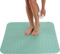 ENKOSI Extra Large Square Non Slip Shower Mat - 31 x 31-inch XL Bathroom Shower Mat - Square Shower Matts for Shower Stall Floors | Secure Suction Cups and Drain Holes (31x31 Aqua Green)