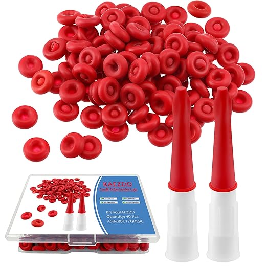 40 Pcs Caulk Tube Sealer Caps, Caulking Gun Tip Caps, Caulking Tool Accessory, Caulk Sealer Saver for Open Caulking Tube Sealing and Preserving, with Storage Box for Easy Storage