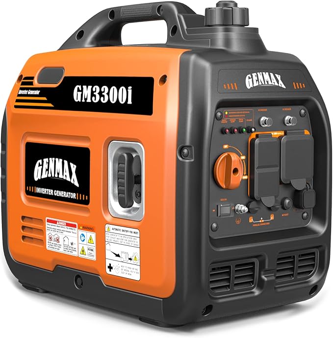 GENMAX Generator，EPA Compliant, Eco-Mode Feature, Ultra Lightweight for Backup Home Use & Camping
