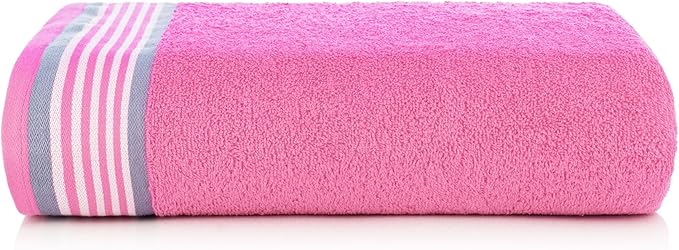 CASA COPENHAGEN He & She 2 Pieces Large Bath Sheet Set- Dusty Blue + Pink, 550 GSM, Designed in Denmark Made of Soft Egyptian Cotton for Bathroom, Kitchen & Shower