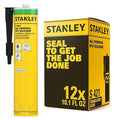 Stanley S421 All-Purpose RTV Silicone Sealant (12 x 10.1 fl.oz.) – 100% Waterproof Translucent Caulk | Industrial-Grade Silicone for Kitchen, Bathroom, Shower, Window, Door, Indoor & Outdoor Use