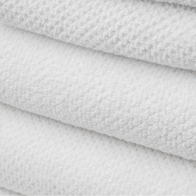 Welhome Franklin Premium 6 Pack Hand Towels Popcorn Textured White Bathroom Towels Hotel & Spa Towels for Bathroom Soft & Absorbent | 600 GSM 100% Cotton Hand Towels