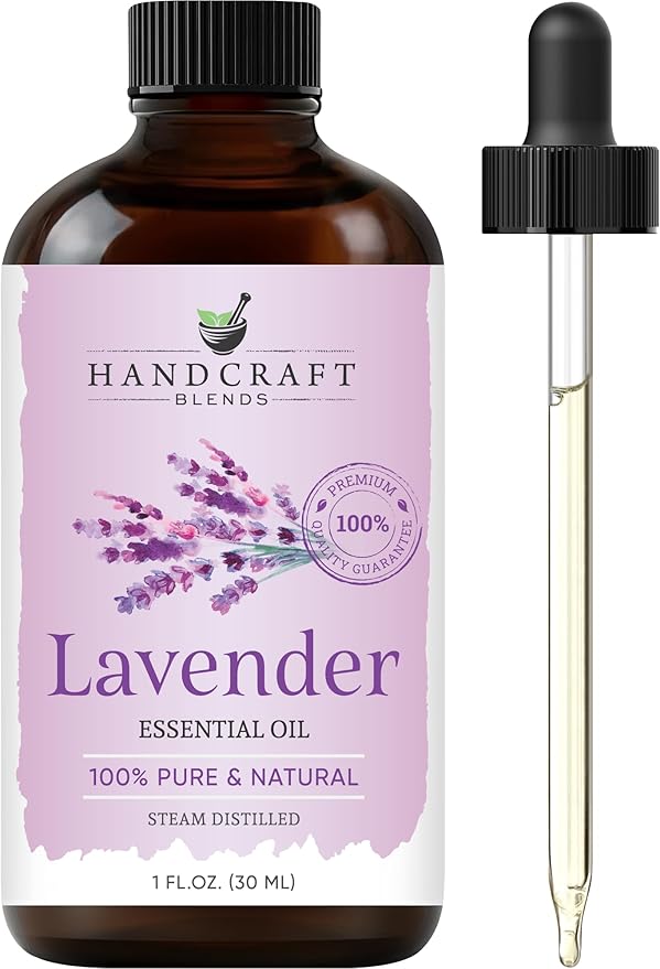 Handcraft Blends Lavender Essential Oil – 1 Fl Oz – 100% Pure and Natural – Premium Grade Essential Oil for Diffuser and Aromatherapy, Skin, Massage, Candle and Soap Making Fragrance