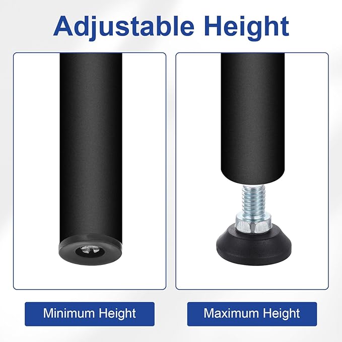 uxcell 5/16"-18 Thread Furniture Feet Levelers, 4Pcs 38mm l Adjustable Furniture Feet Screw in Threaded Leveling Leg Screw on Chair Foot Glides Leveling for Table Chair Cabinet Black
