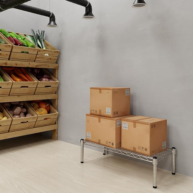 14" Deep x 30" Wide x 8" Height 1-Tier Wire Shelving Kit | NSF Commercial Storage Rack Unit
