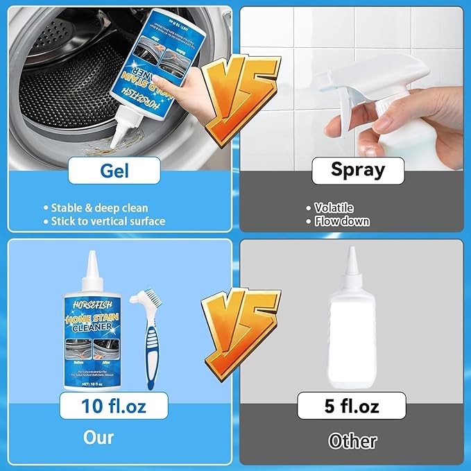 Washing Machine Cleaner, 10 Fl Oz Household Home Remover Gel for Washing Machine, Refrigerator Strips, Cleaner For Tiles Grout Sealant Bathroom Cleaning Home Kitchen Sinks Cleaning Grout Cleaner