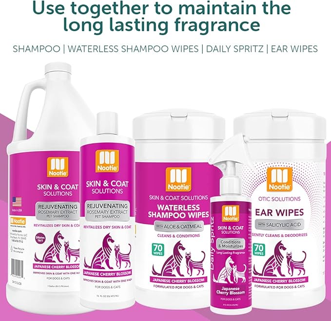 Nootie - Pet Shampoo for Sensitive Skin - Revitalizes Dry Skin & Coat - Natural Ingredients - Gentle Dog Shampoo - Cleans & Conditions