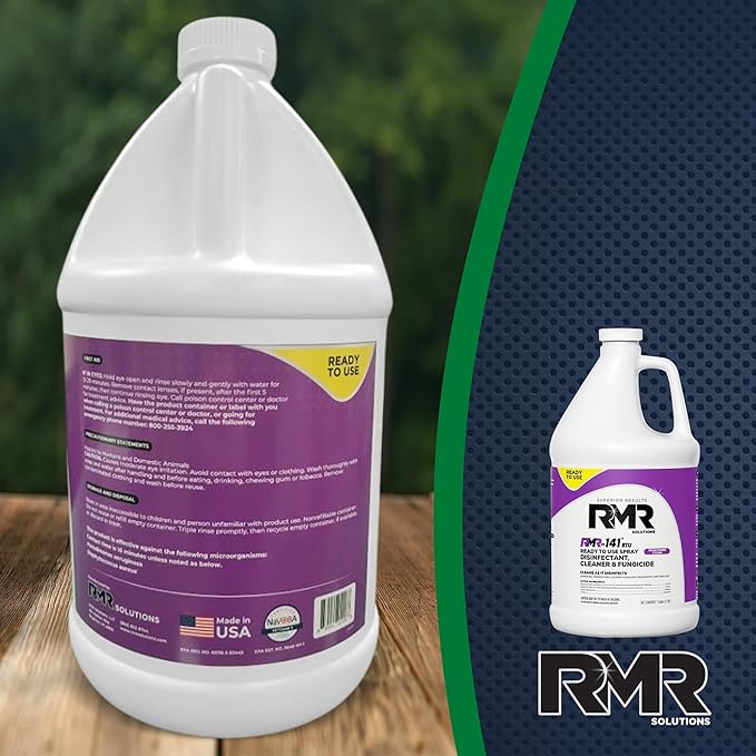 RMR-141 EPA Registered Mold and Mildew Killer, Eliminates Odors, Removes Mold, Mildew, Bacteria, and Viruses, 1 Gallon Bottle