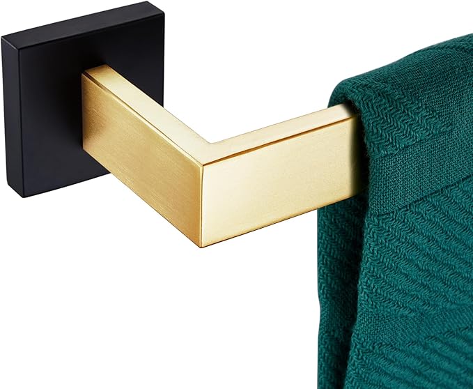 KOKOSIRI 24-Inch Towel Bars for Bathroom Wall Mounted Kitchen Towel Rack Holder T-304 Stainless Steel Matte Black and Brushed Gold, B4003GDK-L24