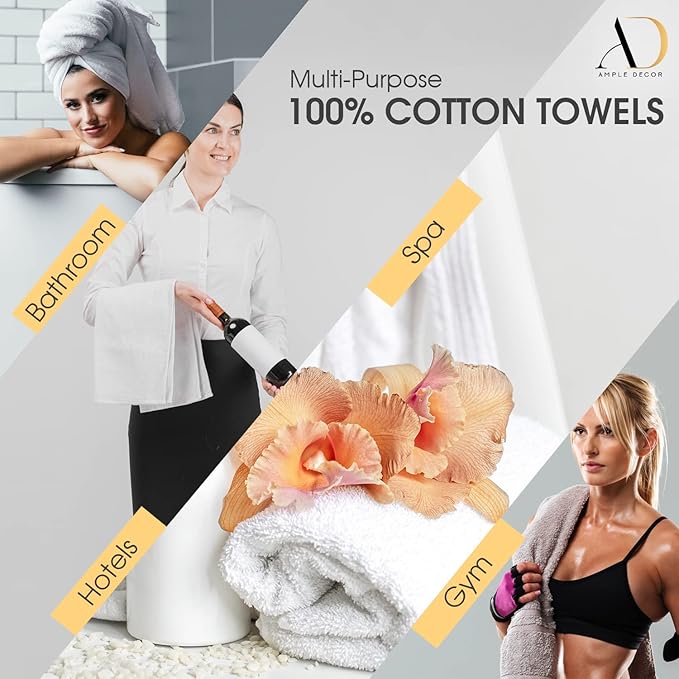 Ample Decor Wash Cloths Set of 50 12 X 12 Inch 100% Cotton 600 GSM, Soft Absorbent, Machine Washable Face Towels, Oeko Tex Certified Reusable Fingertip Towels for Bathroom, Hotel, Gym,Spa-Navy Blue