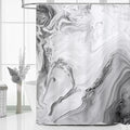 MitoVilla Grey Marble Long Shower Curtain 72 x 78, Abstract 78 inch Long Fabric Shower Curtain for Chic Luxury Bathroom Decor, Modern Ombre Watercolor Shower Curtains 78 inch