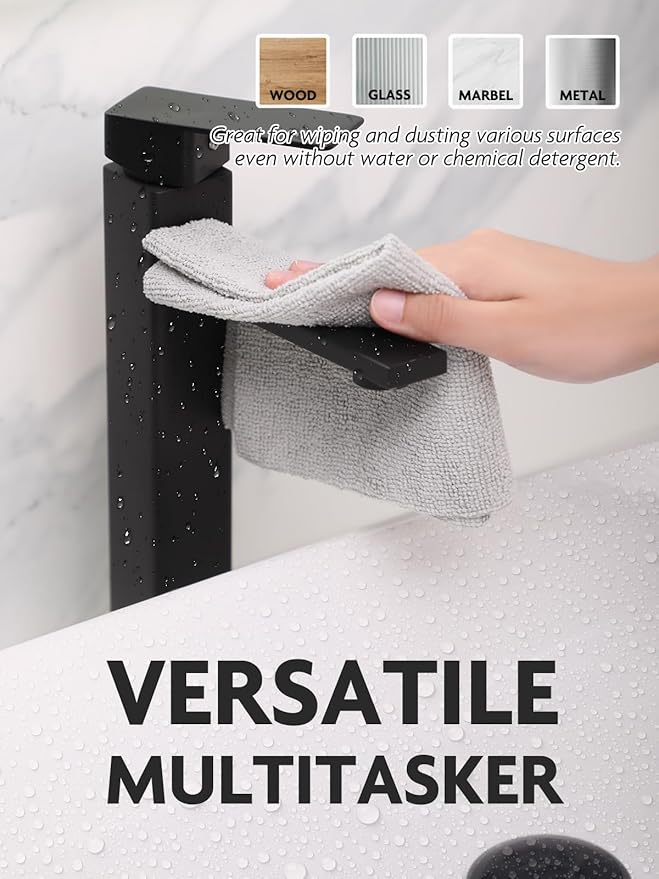 Fantasticlean Microfiber Cleaning Cloth Roll -675 Pack, Tear Away Microfiber Towels, 12" x 12", Reusable, Washable, Ultra Absorbent Dishcloth for Home Supplies, Car, Shop (9 Rolls of Grey)