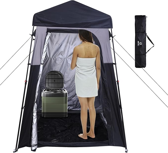 Nice C Camping Shower Tent, Instant Pop Up Privacy Changing Tent, Outdoor Shower Enclosure, Toilet Tents, Camping Bathroom, Oversize (Square – 1 Room)