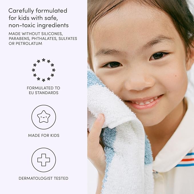 Evereden Multi-Vitamin Kids Body Wash Cool Peach: Gentle Body Wash Sensitive Skin Nourishment & Hydration Formula | Clean Non-Toxic for Kids | 8.5 fl oz.