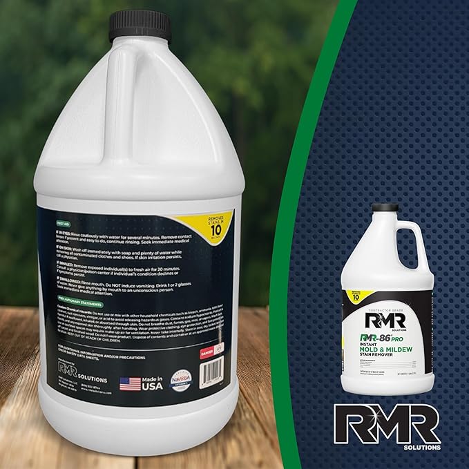 RMR-86 Pro Instant Mold Stain & Mildew Stain Remover - Contractor Grade Cleaning Solution, Professional Quality Formula, Odor Removal, 2.5 Gallon, 2 Pack