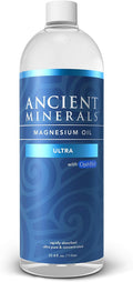Ancient Minerals Magnesium Oil Ultra with OptiMSM, Refill 33.8 oz. - Pure Genuine Zechstein Magnesium Chloride Supplement with MSM - Best Topical Skin Application for Dermal Absorption