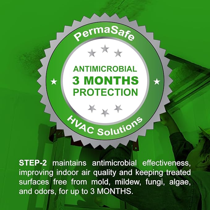 PermaSafe HVAC Solutions, Mold Removal & Prevention Treatment, and Indoor Air Quality Enhancer for all System Components and Ductwork