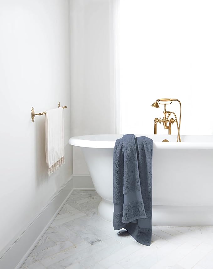 Delara Organic Cotton Luxuriously Plush Bath Sheet Pack of 4 | GOTS & OEKO-TEX Certified | Premium Hotel Quality Towels | Feather Touch Technology|650 GSM Long Staple|Soft, Quick Dry & Ultra-Absorbent