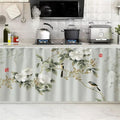 SK Studio Short Curtains for Kitchen, Cabinet Shelf Dust-Proof Blackout Tier Cafe Curtain Under Sink Skirt for Bathroom Laundry Room Style 6, 35.4" W x 31.5" H