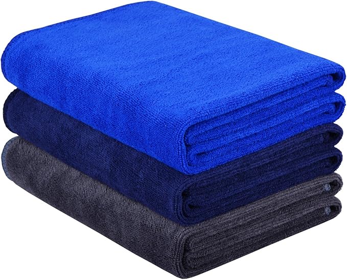 HOPESHINE Gyms Towels for Men & Women Microfiber Exercise Fitness Home Absorbent Sweat Yoga Towels Sports Towels Soft Fast Drying 16inch x32inch 3-Pack