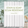 AmazerBath Shower Curtain Liner, 72x72 Plastic White Shower Curtain Liner, Cute Waterproof PEVA Shower Curtains, Lightweight Shower Curtains for Bathroom with Magnets and 12 Rustproof Grommet Holes
