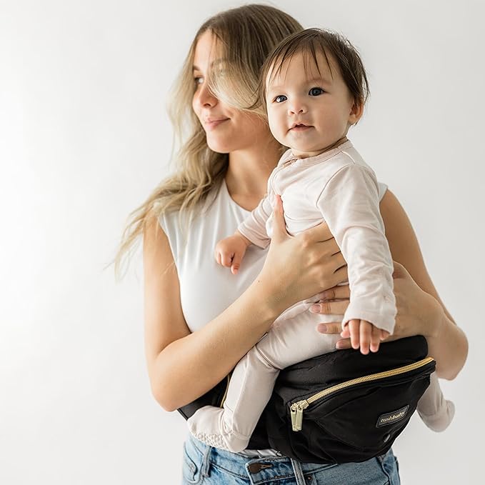 Tushbaby The Original Premium Quality Hip Seat Carrier – Safety-Certified Baby & Toddler Carrier with Secure Safety Buckles, Storage Pockets & Nursing Pillow